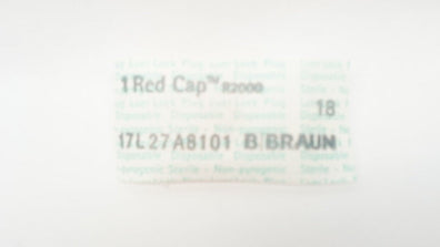 Braun R2000 1 Red Cap Luer Lock Plug 18